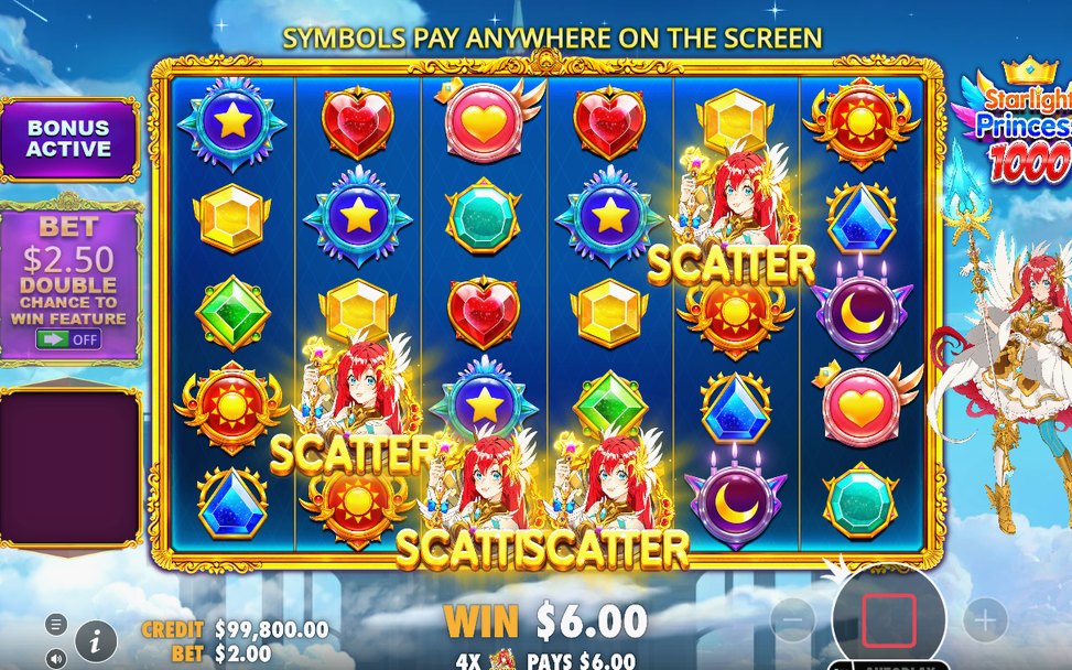 Bonus round with the Total Multiplier on display
